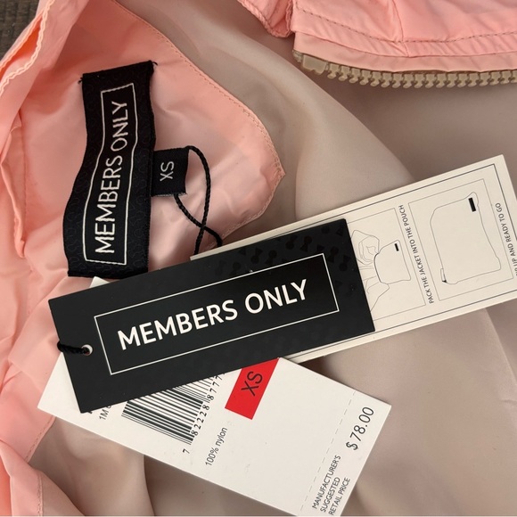 Women's Peach Members Only Nylon Jacket - Picture 2 of 7
